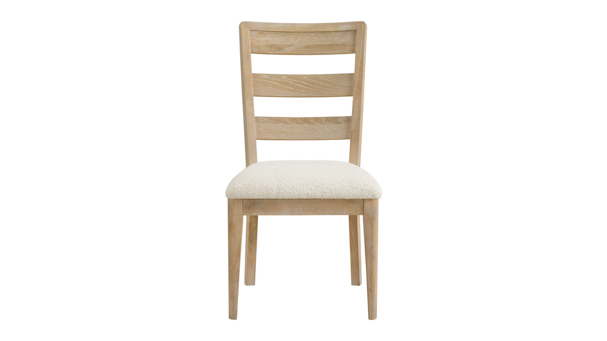 Jennifer Taylor Home Mila 23" Ladder Back Dining Chairs Set Of 2 Bouclé Beige