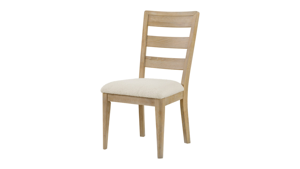 jennifer taylor home Mila 23" Ladder Back Dining Chairs Set of 2 Bouclé Beige