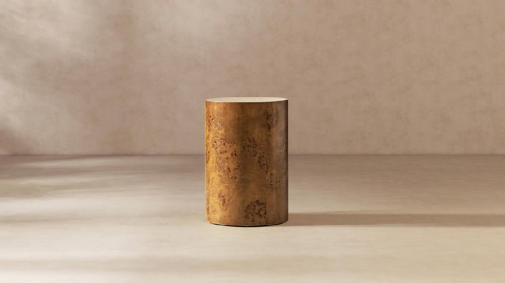 Jennifer Taylor Home Nebula 22" Accent Pillar Side Table Medium Brown Walnut