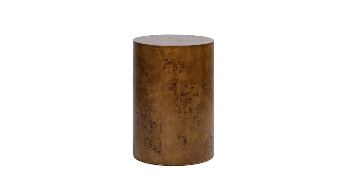 jennifer taylor home Nebula 22" Accent Pillar Side Table Medium Brown Walnut