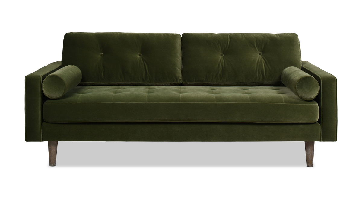 jennifer taylor home Nicholas 83.5" Mid-Century Modern Sofa Olive Green