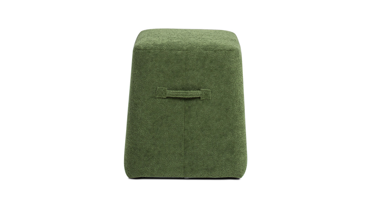Jennifer Taylor Home Oliver 16" Tapered Square Upholstered Ottoman Moss Green