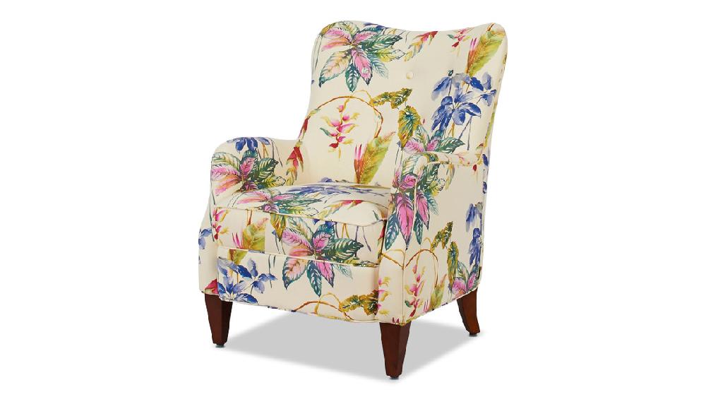 jennifer taylor home Paradise Upholstered Arm Chair Off-White/Floral
