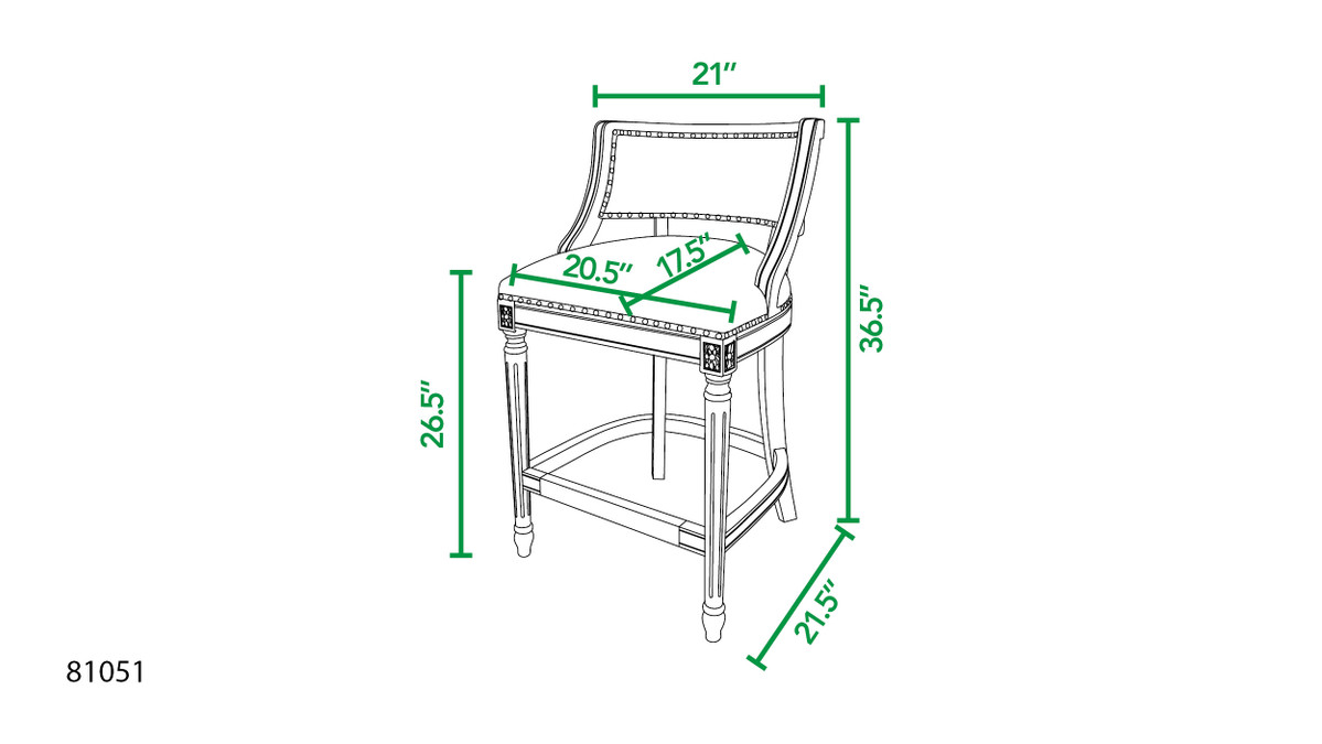Jennifer Taylor Home Paris 26” Farmhouse Counter Height Bar Stool With Backrest Light Beige