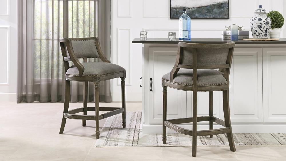 Jennifer Taylor Home Paris Farmhouse Bar Stool And Counter Stool With Backrest