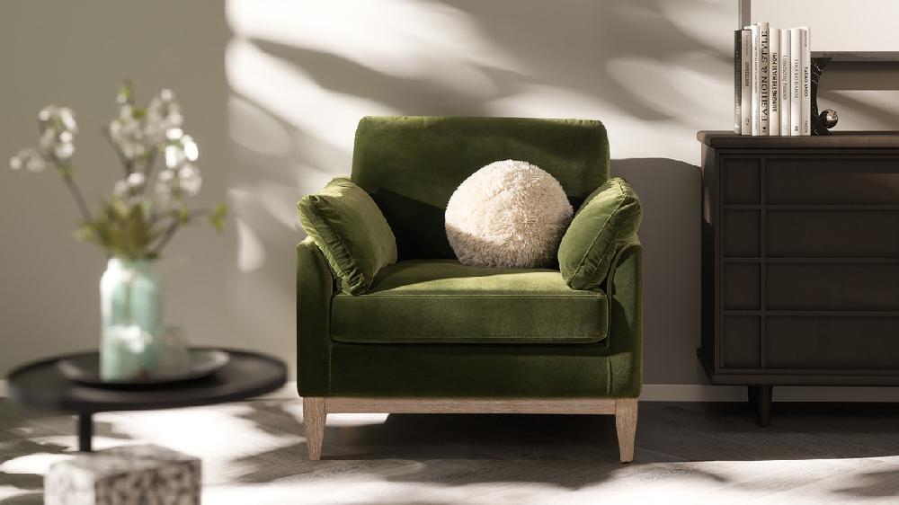 Jennifer Taylor Home Pasadena 36" Wide Modern Farmhouse Accent Arm Chair Olive Green