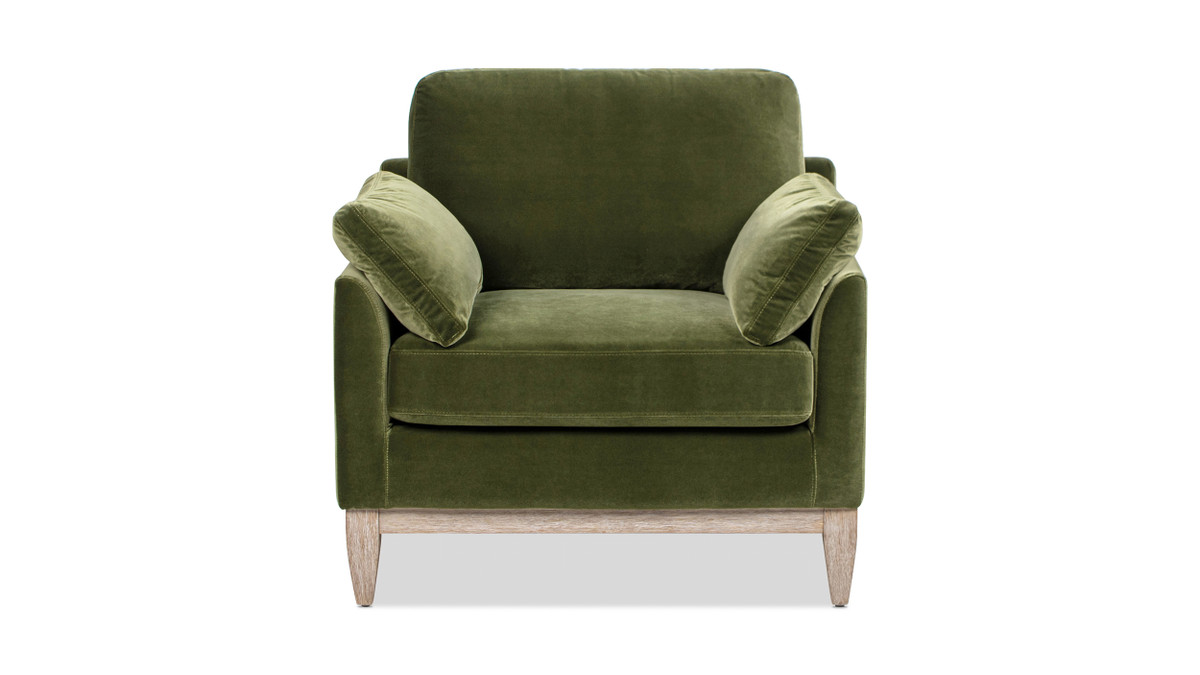 Jennifer Taylor Home Pasadena 36" Wide Modern Farmhouse Accent Arm Chair Olive Green
