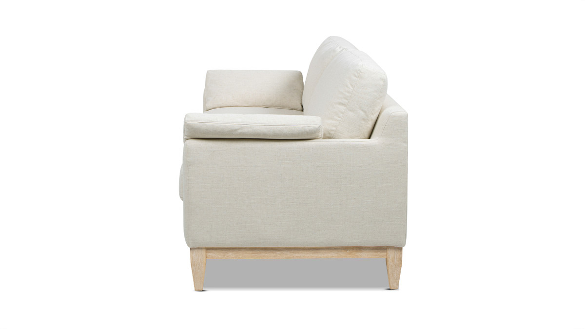 Jennifer Taylor Home Pasadena 75.5" Modern Farmhouse Sofa Flax White