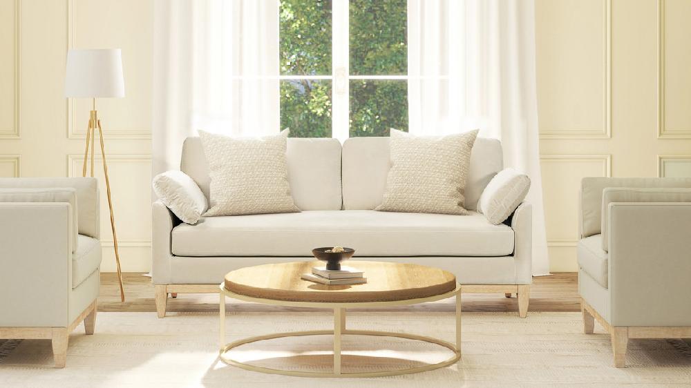 Jennifer Taylor Home Pasadena 75.5" Modern Farmhouse Sofa French Beige