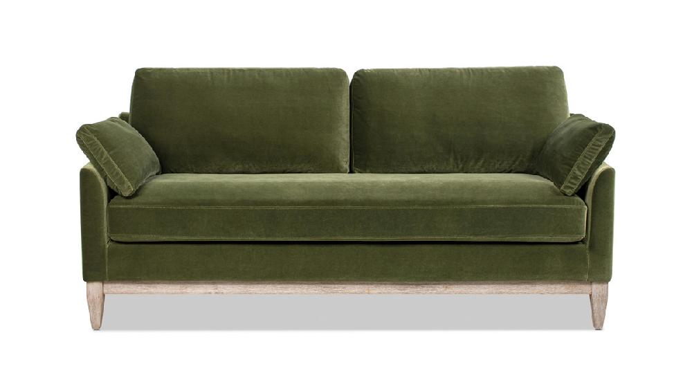 jennifer taylor home Pasadena 75.5" Modern Farmhouse Sofa Olive Green