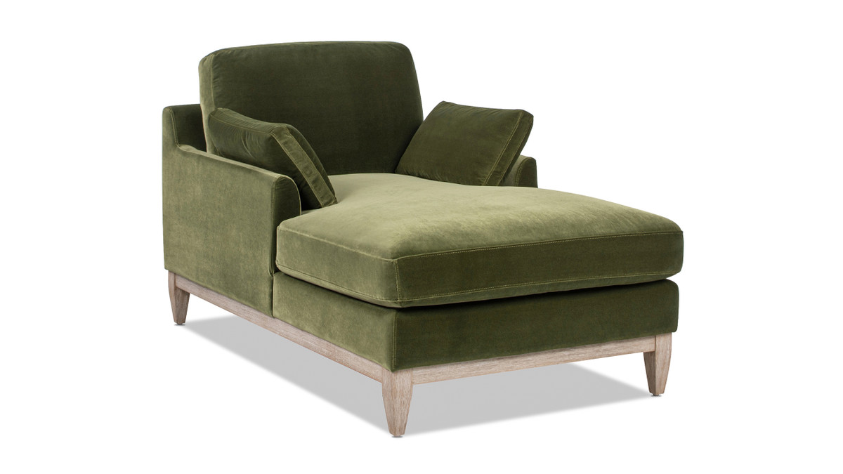jennifer taylor home Pasadena Modern Farmhouse Chaise Lounge Chair Olive Green