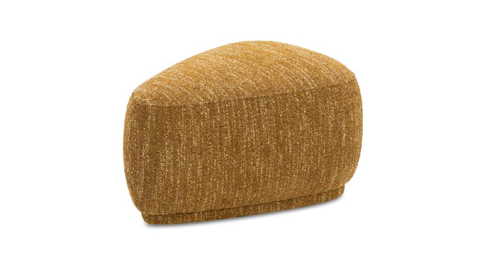 Jennifer Taylor Home Pebble 26" Rounded Triangle Cocktail Ottoman Mustard Yellow