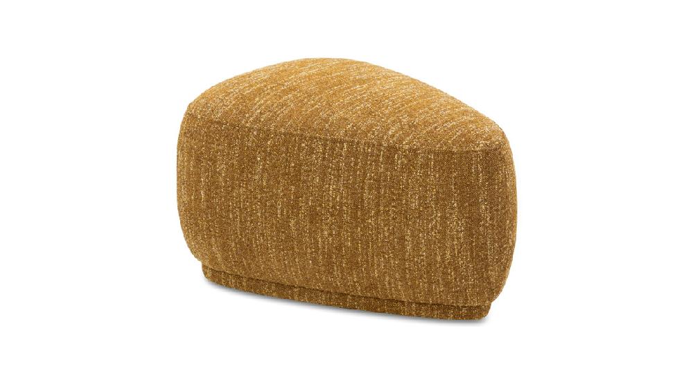 jennifer taylor home Pebble 26" Rounded Triangle Cocktail Ottoman Mustard Yellow