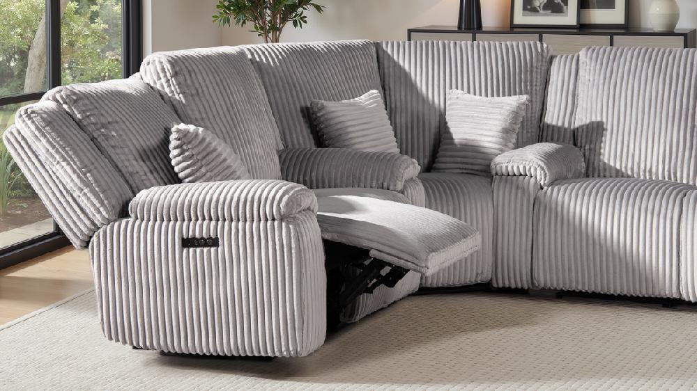 Jennifer Taylor Home Philip 110" Power Motion Recliner Corner Sectional Sofa