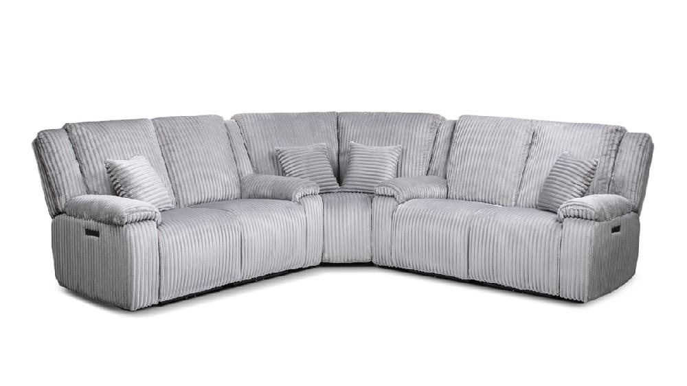 Jennifer Taylor Home Philip 110" Power Motion Recliner Corner Sectional Sofa