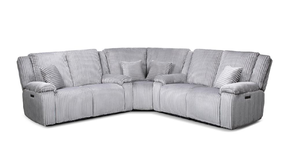 jennifer taylor home Philip 110" Power Motion Recliner Corner Sectional Sofa