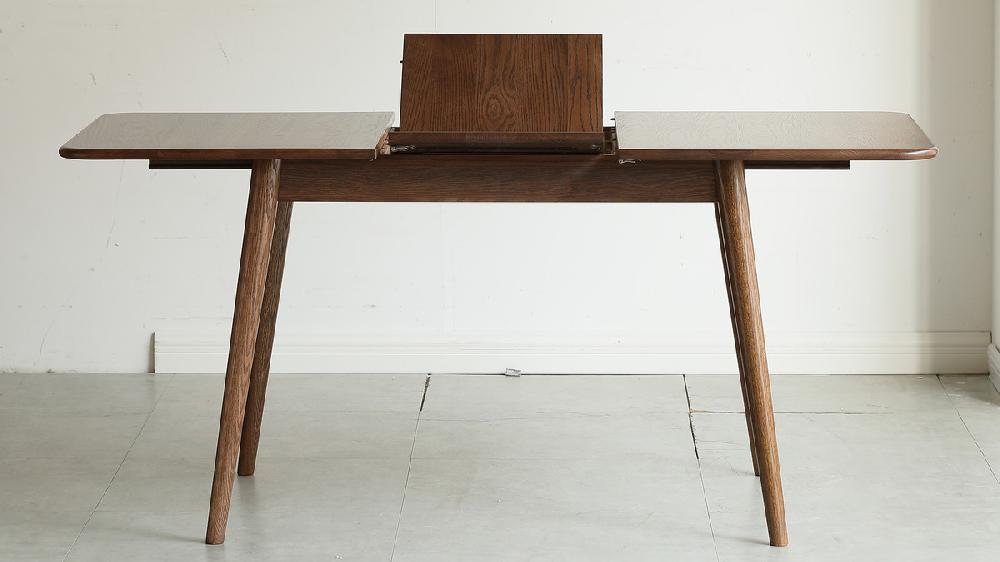 Jennifer Taylor Home Ravelle 63" Solid Oak Mid-Century Modern Telescopic Dining Table With Rounded Corners