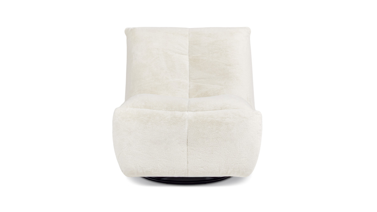 Jennifer Taylor Home Rearden 35.5" Swivel Glider Manual Recliner Gaming Lounge Chair Pearl White