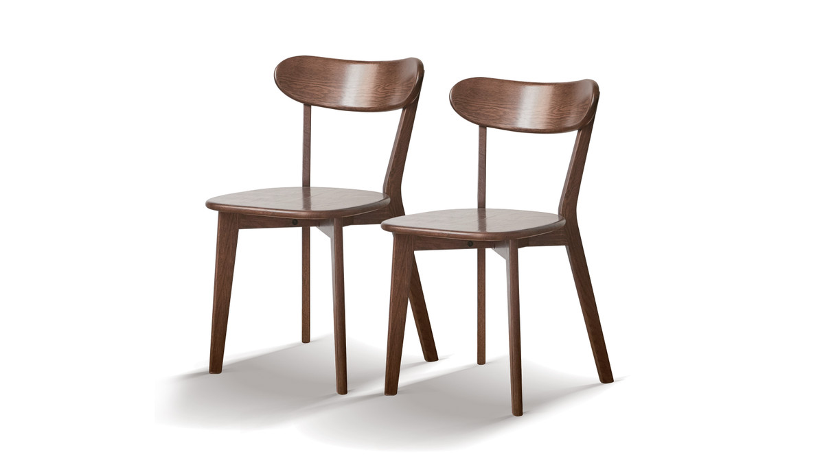 jennifer taylor home Remi Natural FAS Grade Oak Wooden Dining Chair Set of 2