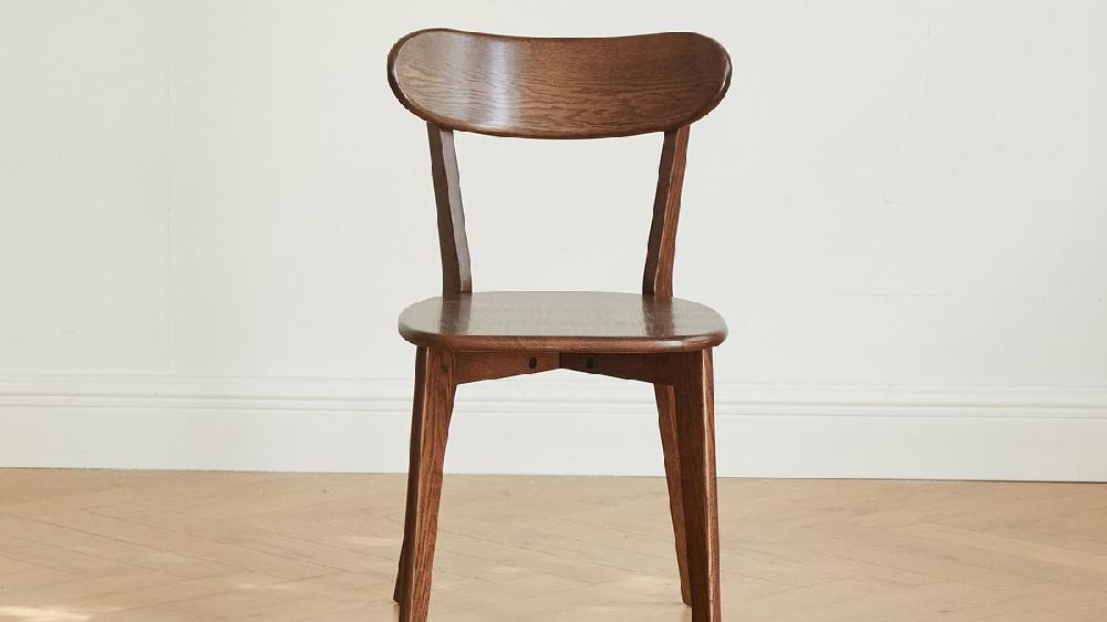 Jennifer Taylor Home Remi Natural FAS Grade Oak Wooden Dining Chair Walnut Finish