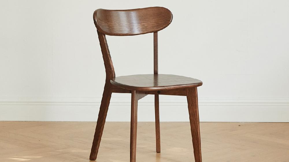 Jennifer Taylor Home Remi Natural FAS Grade Oak Wooden Dining Chair Walnut Finish