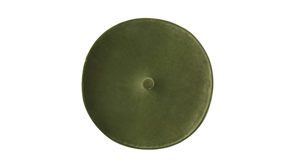 Jennifer Taylor Home Riley 16" Round Footstool Ottoman Olive Green