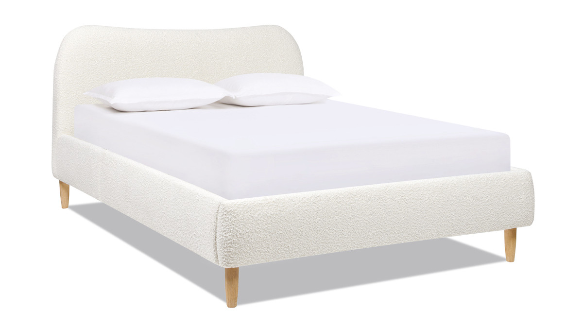 jennifer taylor home Roman Curved Headboard Upholstered Platform Bed