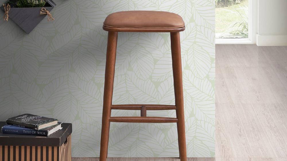 Jennifer Taylor Home Ryder 30" Backless Bar Stool With Faux Leather Seat And Solid Wood Frame Tan