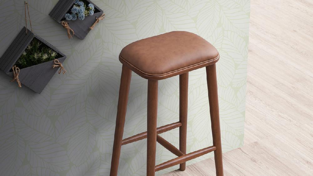 Jennifer Taylor Home Ryder 30" Backless Bar Stool With Faux Leather Seat And Solid Wood Frame Tan
