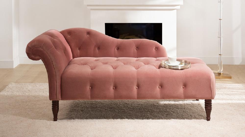 Jennifer Taylor Home Samuel Tufted Chaise Lounge Right Arm Facing Ash Rose
