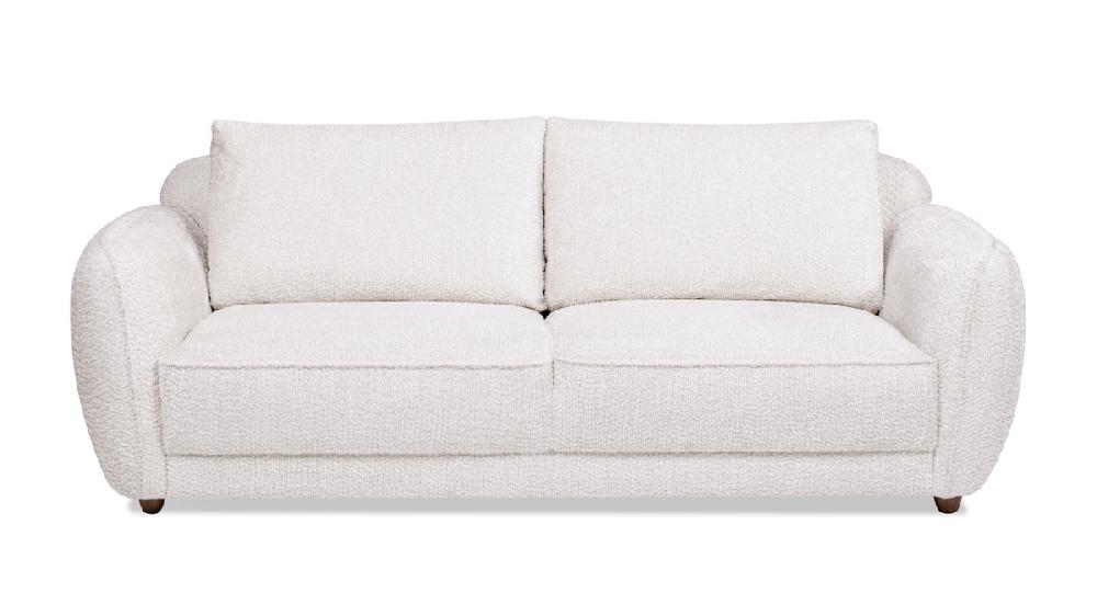 jennifer taylor home Sharon 84" Puffy Arm Sofa Alpaca Off-White