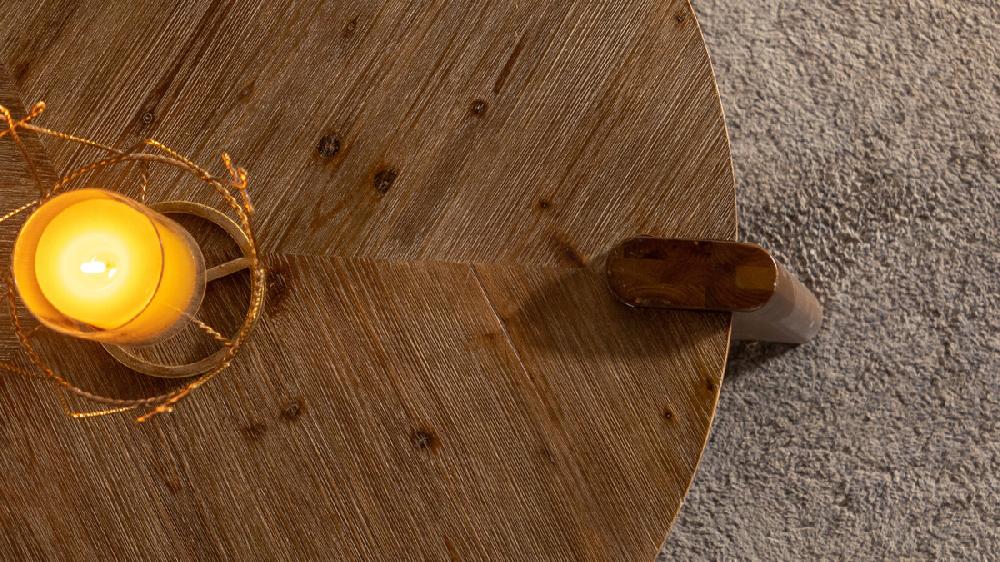 Jennifer Taylor Home Sierra 36" Handcrafted Round Wood Coffee Table