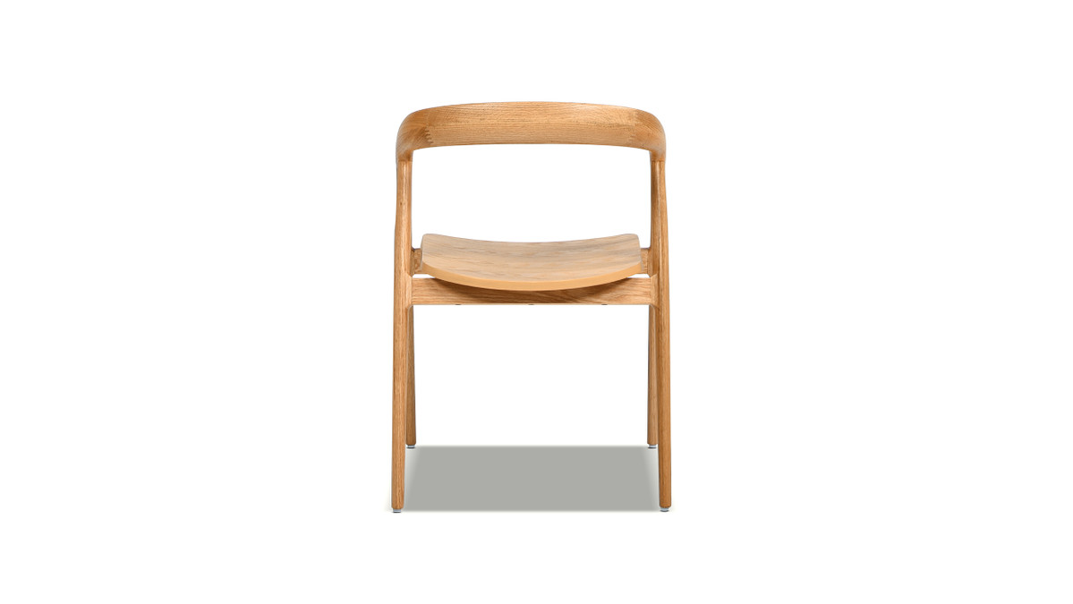 Jennifer Taylor Home Simeon 21" Scandinavian Sculpted Oak Wood Dining Chair Warm Natural Brown