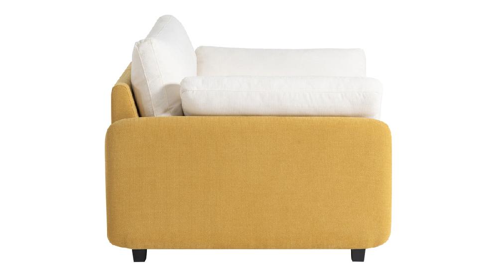 Jennifer Taylor Home Solano 50" Oversized Color-Block Lounge Chair Chenille Yellow