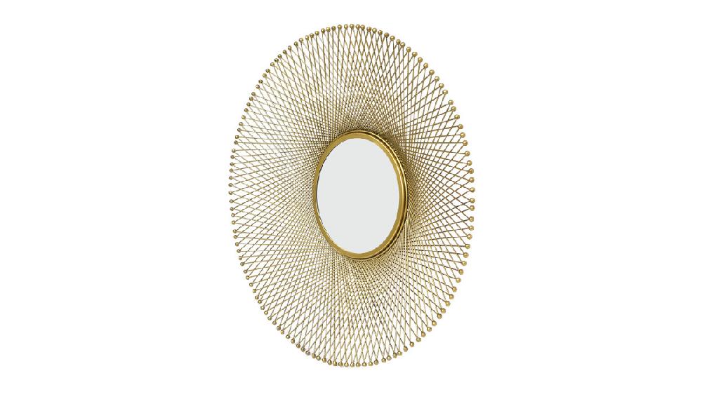 Jennifer Taylor Home Stellar 31.5" Round Gold Accent Mirror