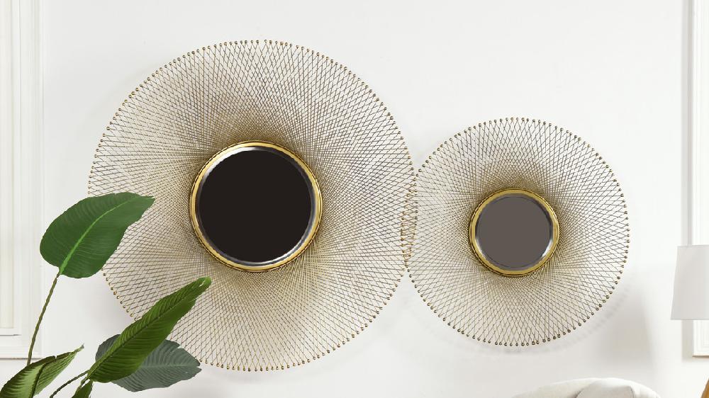 Jennifer Taylor Home Stellar 45" Round Gold Accent Mirror