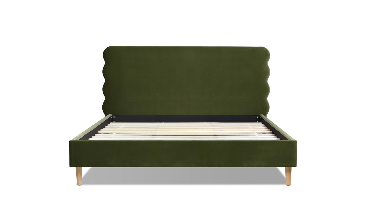 Jennifer Taylor Home Stockholm Modern Wavy Headboard Platform Bed