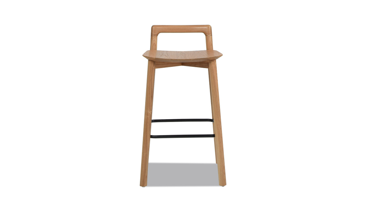 Jennifer Taylor Home Sven 26.5" Modern Minimalist Low Back Wood Counter Stool Natural Blonde