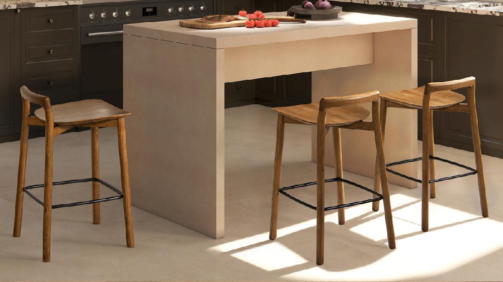 Jennifer Taylor Home Sven 26.5" Modern Minimalist Low Back Wood Counter Stool Dark Brown Walnut