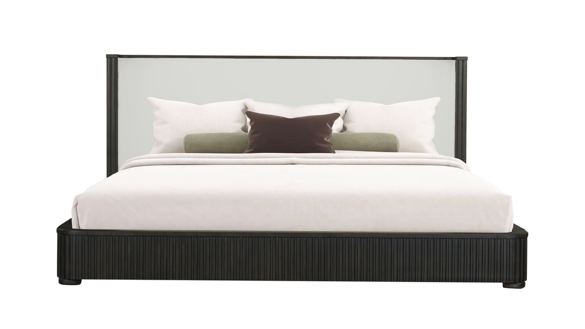 Jennifer Taylor Home Tremont Fluted Wood Frame Platform Bed King Espresso