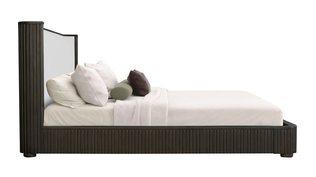 Jennifer Taylor Home Tremont Fluted Wood Frame Platform Bed King Espresso