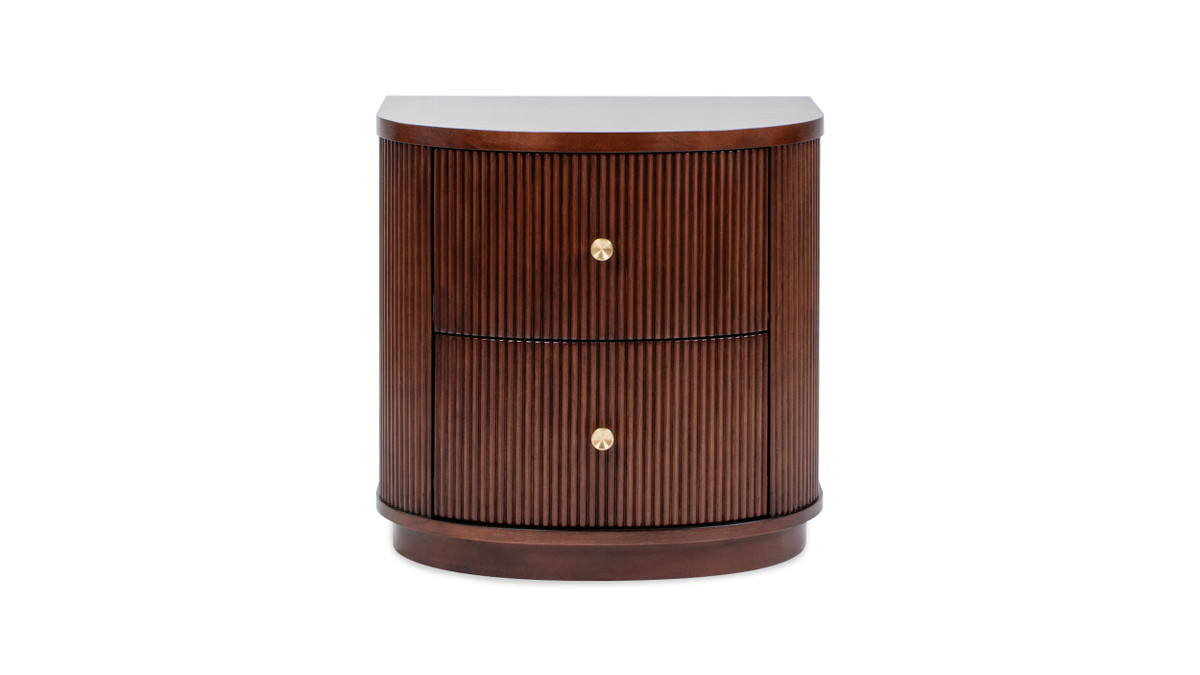 jennifer taylor home Valentine 24" 2-Drawer Storage Side Table Dark Walnut