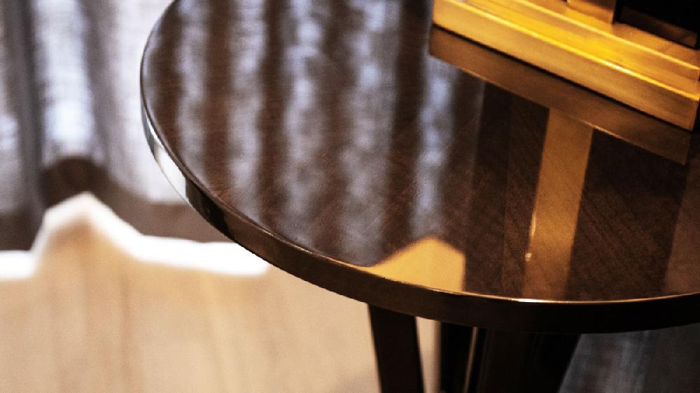 Jennifer Taylor Home Verona 22" Contemporary Glam Round Accent Side Table Espresso Black