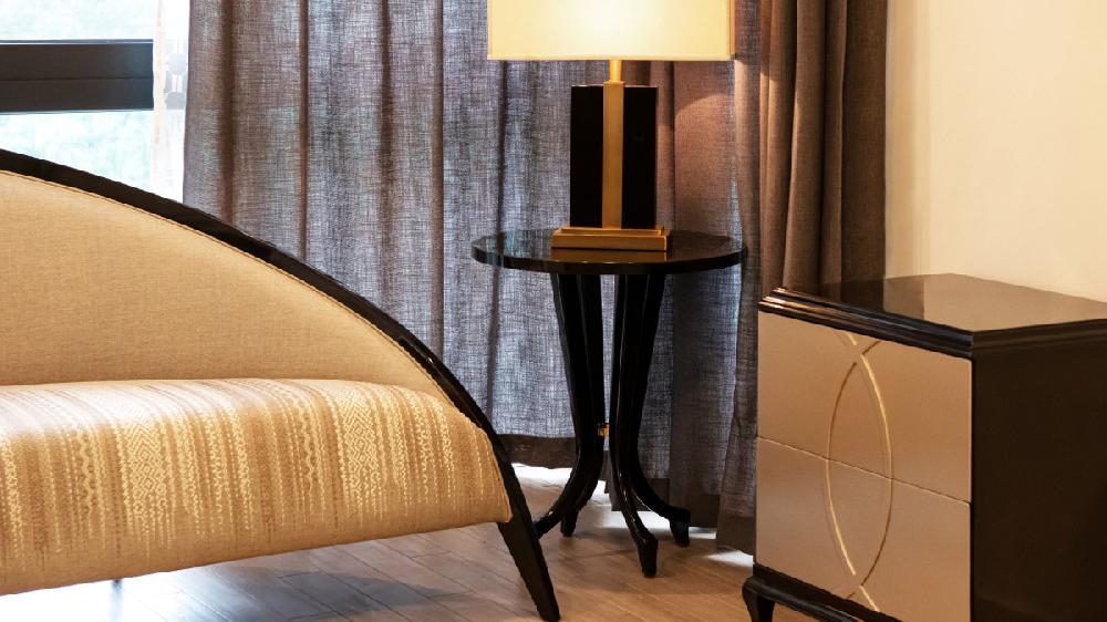 jennifer taylor home Verona 22" Contemporary Glam Round Accent Side Table Espresso Black