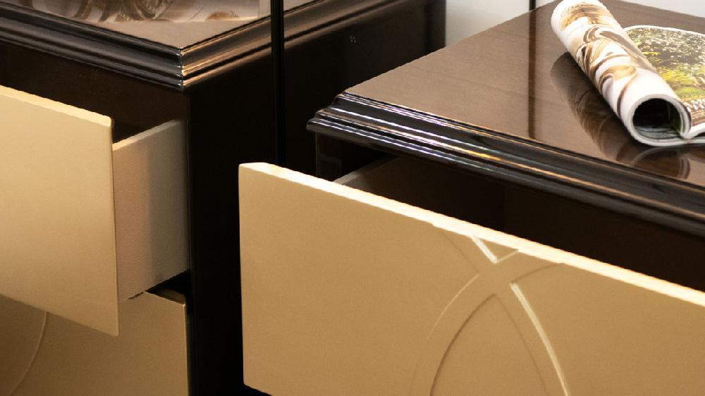 Jennifer Taylor Home Verona 23" Wide Contemporary Glam Storage Side Table Espresso Black & Soft Gold