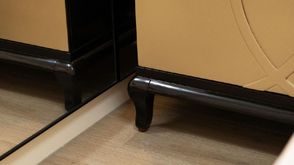 Jennifer Taylor Home Verona 23" Wide Contemporary Glam Storage Side Table Espresso Black & Soft Gold