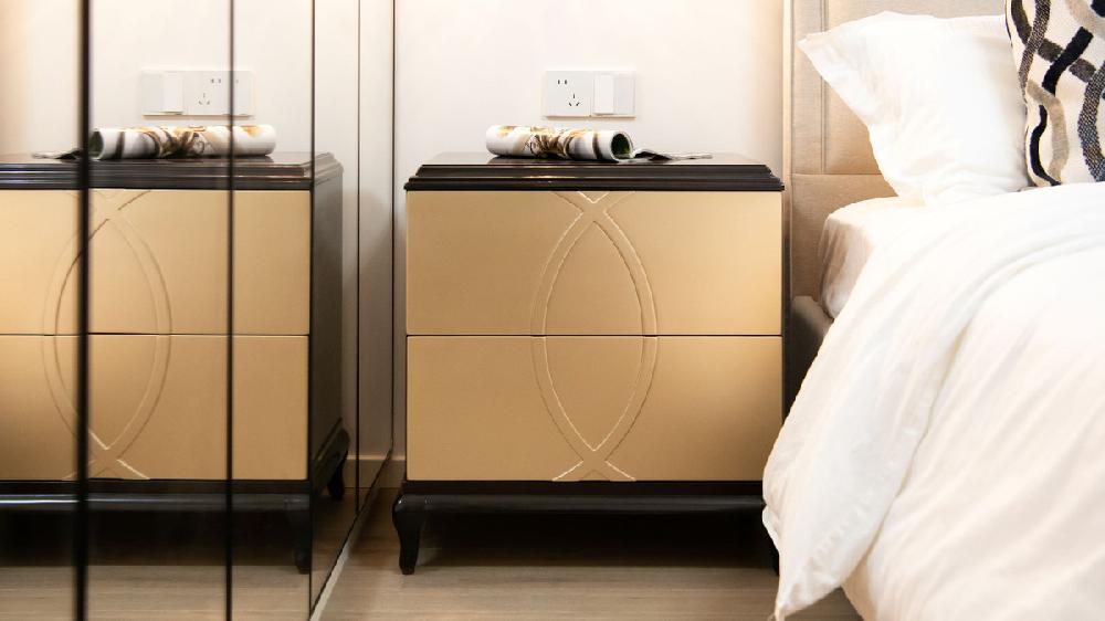 jennifer taylor home Verona 23" Wide Contemporary Glam Storage Side Table Espresso Black & Soft Gold