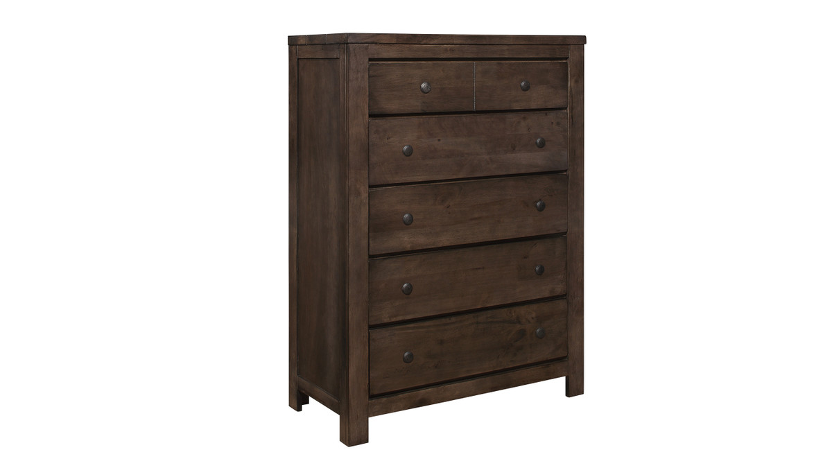 Jennifer Taylor Home Westin 37" 5-Drawer Chest Rustic Brown Finish