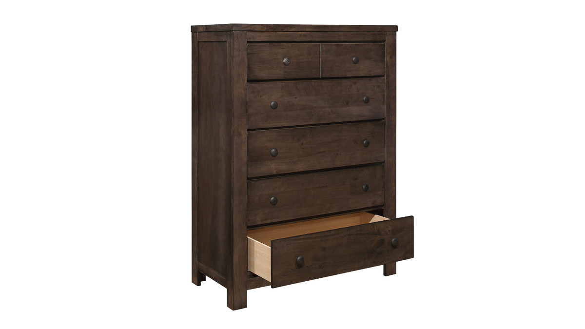 Jennifer Taylor Home Westin 37" 5-Drawer Chest Rustic Brown Finish
