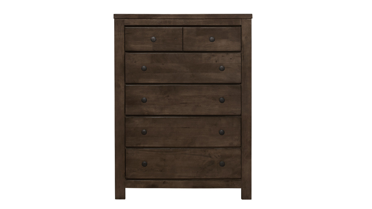 jennifer taylor home Westin 37" 5-Drawer Chest Rustic Brown Finish